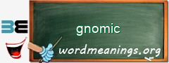 WordMeaning blackboard for gnomic